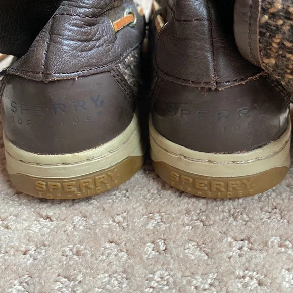 Sperry Top Sider Plaid Leather High Top Shoes - Picture 10 of 10